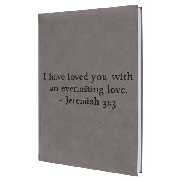 Jeremiah 31:3 Everlasting Love Notebook - Flowing Italicized Serif Font,