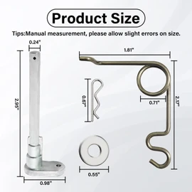 Fuel Door Hinge Pin with Gas Door Spring, for 2015-2024 F150 Loose Gas Cap Permanent Repair Fix (15-24 Spring+Hinge)