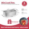 E-far Mini Loaf Pan Set of 6, 6.3 x 3.5