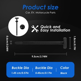 100 Pcs Cable Tie Buckle,Nylon Universal Cable Tie Buckle,Zip Clips For Cars Daily Repair Heavy Duty Automotive Self-Locking