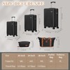 Luggage Sets 5 Piece Suitcases with Wheels, Suitcase Set ABS