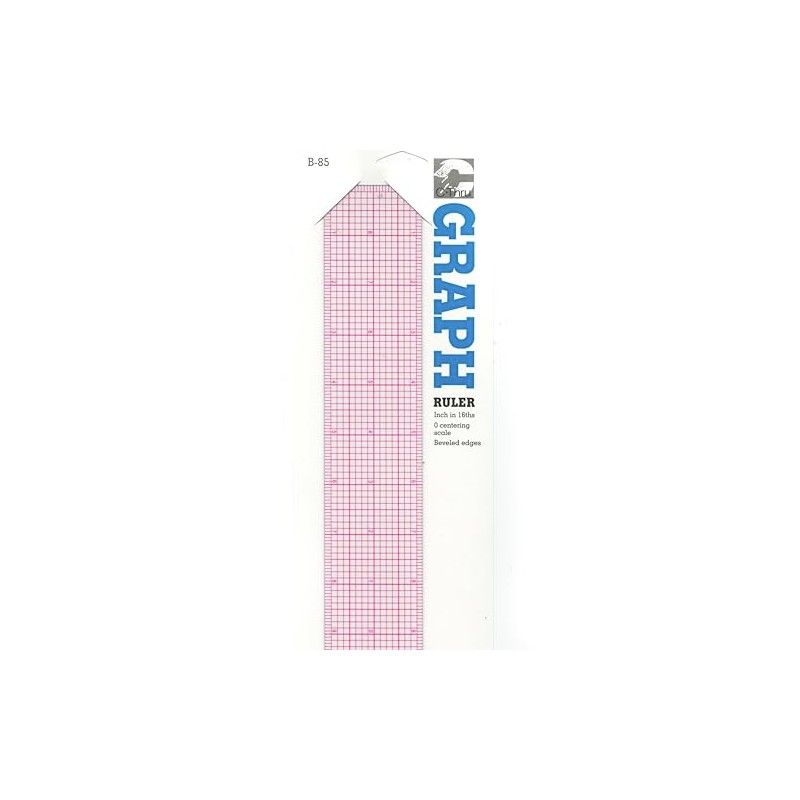 C-Thru B-85-2" x 18" Standard Plastic Beveled Graph Ruler