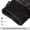 Long Keeper Winter PU Leather Touchscreen Gloves Classic Men Black
