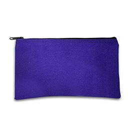 14 oz Purple Canvas Zipper Bag - 10.5 x 5.5 - Compact Zipper Pouch - Multipurpose Utility Bag - Tool Bag - Pack of 7