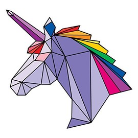 Dark Spark Decals Crystal Rainbow Unicorn Decal - (5in) Vinyl Decal for Indoor or Outdoor use, Cars, Laptops, Décor, Windows, and More