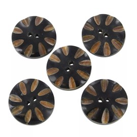 Unbranded Wholesale Lot of 25 Bovine Horn Laugh Lines Custom Everyday Scalloped Buttons