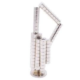 Brudazon 40 Mini Disc Magnets 8 x 5 mm N52 Strongest Level Neodymium Magnets Ultra Strong Power Magnet for Model Making, Photo, Whiteboard, Notice Board, Fridge, Crafts, Magnetic Disc Extra Strong