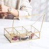 Levilan Golden Vintage Glass Box Clear Glass & Brass Metal