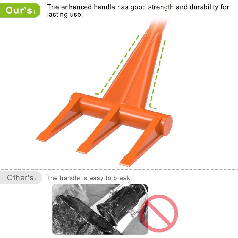 Dolibest 56'' Demo Bar, Heavy Duty 3-Tine Wrecking Bar with