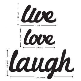 Art Street MDF Wood Sign Live Love Laugh Wall Plaque, Wood Sign Wall Decoratives