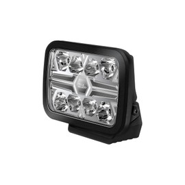 HELLA Valuefit 1FJ 357 199-181 LED Headlight – Blade Black RE 9 Inch – 12-24 V – Rectangular – Crystal Clear Lens – Light Colour: White/Yellow (Amber) – Cable: 500 mm