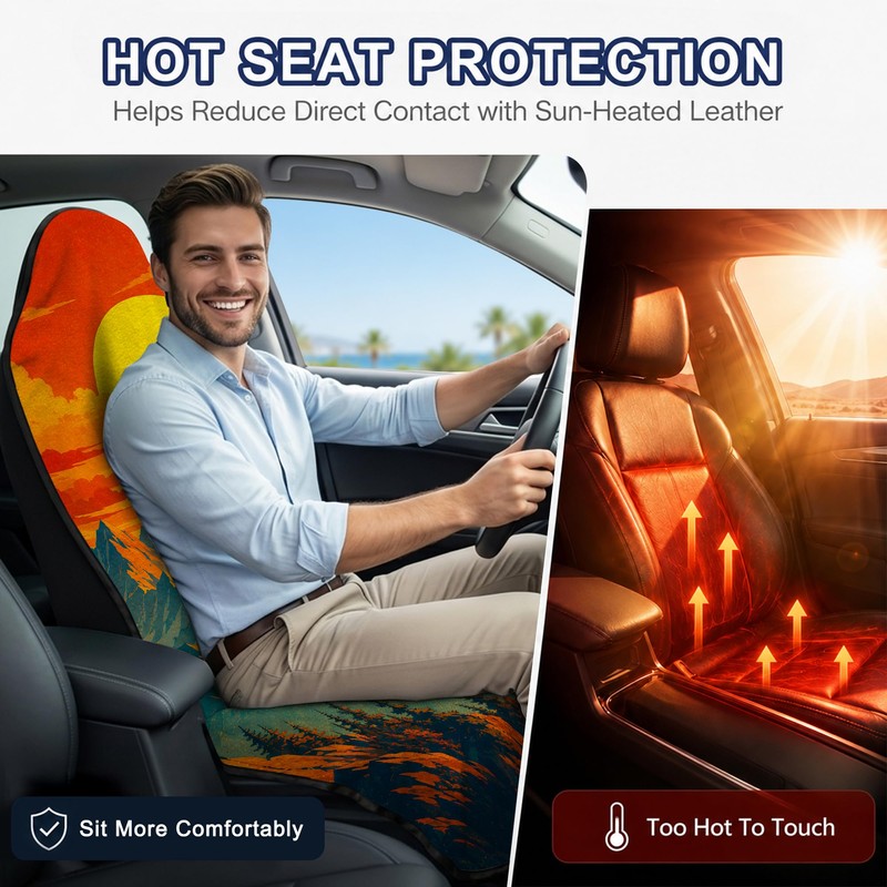 CORTHENA Car Seat Towel Cover 2 Pack for Front Seats,