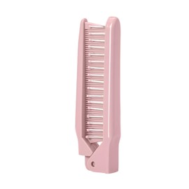 Pink Foldable Hair Comb - Compact Travel Brush for Purses & Pockets (Folding Design)