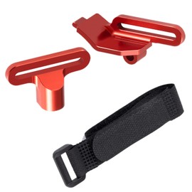 BRKRC Aluminum Alloy Battery Holder Mount Hold-Down for Tra-xxas 1:16 Mini Maxx 4WD 1/1:10 Mini XRT VXL-3S Monster Truck Upgrades (Red)