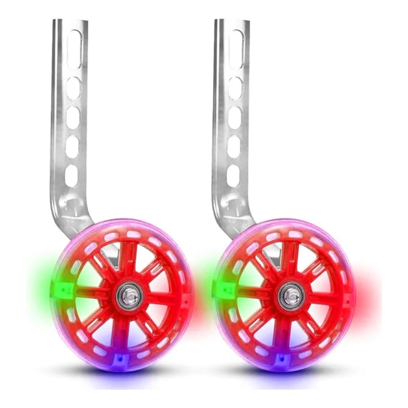 Llantas Entrenadoras Con Luz Para Bicicleta + Pato Con Luz