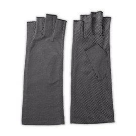 GlovesDEPO 99% UV Reduction! Contact Cooling Arm Cover, UV Protection, Soy Fiber Short Gloves, Fingertips, Moisturizing, Stylish, Cute, Black, Gray, White, Brown, charcoal