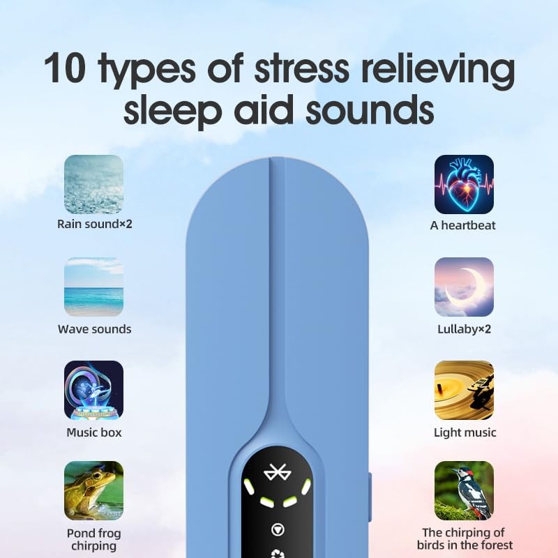 Pillow Speaker for Sleeping, Bluetooth Bone Conduction, 3D White Noise,