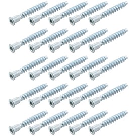 Furniture Confirmat Screws RLECS 25pcs M7x50mm Hex Socket Wood Screws Countersunk Head Furniture Confirmat Screws for Wood DIY Knock Down