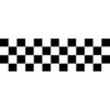 CafePress Black and White Checkered Pattern Bumper Sticker 10"x3" Rectangle