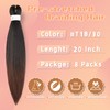 Ombre Brown Braiding Hair Pre Stretched 20 Inch 8 Packs