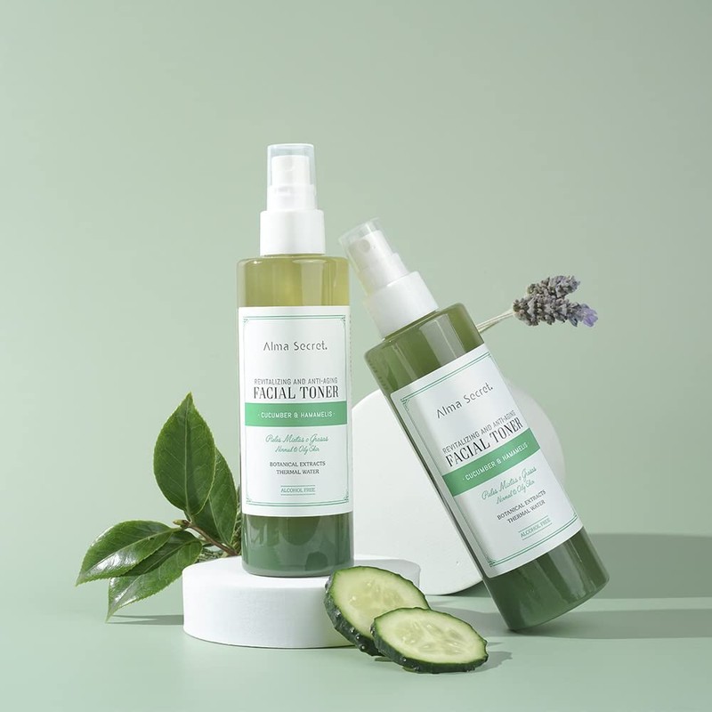 Facial Toner revitalizante y antiedad con Pepino & hammamelis 200