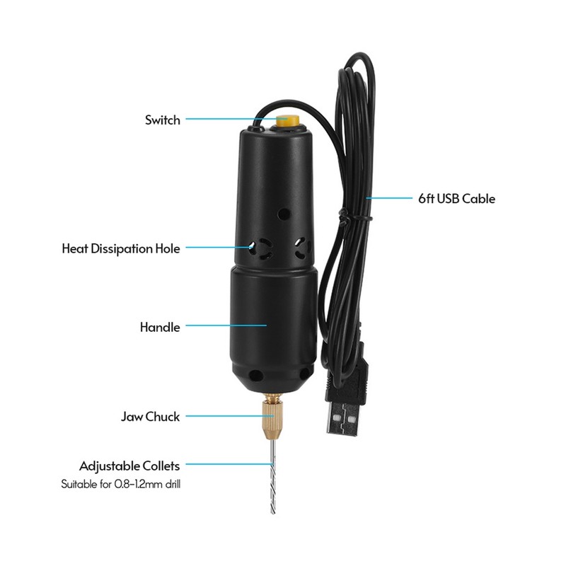 Drill Set Resin Electric Mini Drill with 10pcs Drills Bits