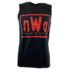 EWS nWo New World Order Red Logo Muscle Sleeveless T-shirt New - L