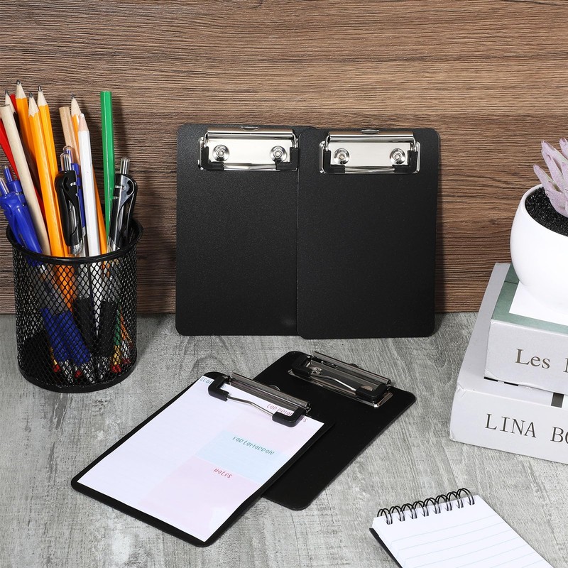 30 Pack Mini Clipboards, 4 x 6 Inch Plastic Memo