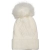styleBreaker Ladies Knitted Pom Pom Hat with Ribbed Pattern and