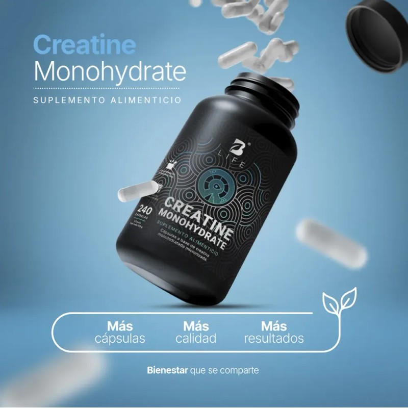 Creatina Monohidratada en Cápsulas | 240 Cáps de Creatina para