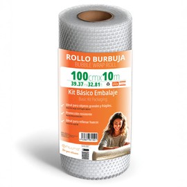 OFITURIA Bubble Wrap Packaging 100 cm x 10 m - Blister Film Transparent and Flexible for Protection during Shipping - Reusable Packaging Film for Household, Commercial and Moving