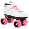 Pacer Mach-5 White Pink Speed Skates - Mach5 GTX500 Quad