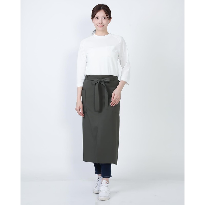 Seven Uniforms GT7010 Underwaist Apron, Long Apron, Khaki, Free, Khaki