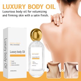 LMDGDS Luxury Body Oil Vanilla Hydrating & Illuminating With Natural Shimmer, Vanilla Body Oil for Radiant Smooth Skin(90ml)
