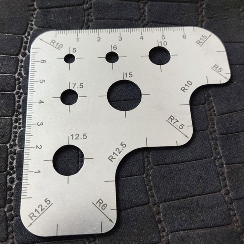 Folpus Leathercraft Drawing Ruler Round Corner Template Circle Stencil Tool