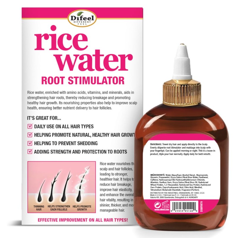 Difeel Rice Water Root Stimulator 7.1 oz. - Strengthens Hair