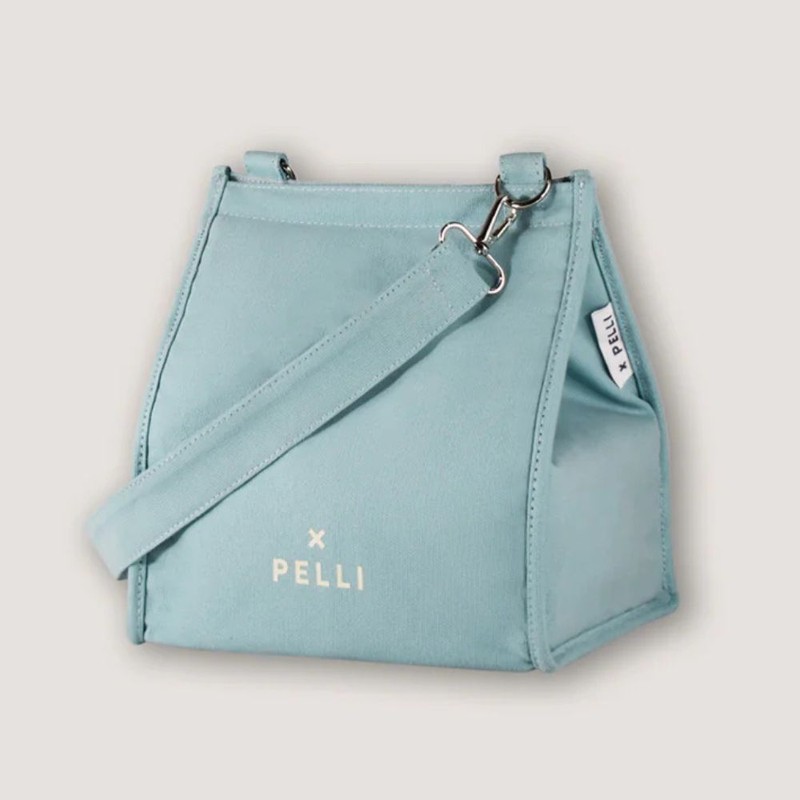 Pelli Crossbody Canvas LUNCH Cooler Bag with Shoulder Strap, Spanish