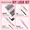 Mayhug Lash Extension Set, 80D Eyelash Extensions Set, 9-16 mm,