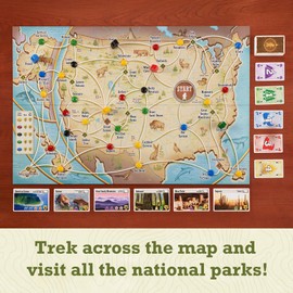 Underdog Games Trekking The National Parks - Award-Winning Family Board Game for Kids Ages 10+ - Easy to Learn, Fun Activities for 1-5 Players, Great for Family Bonding & for National Parks Lovers