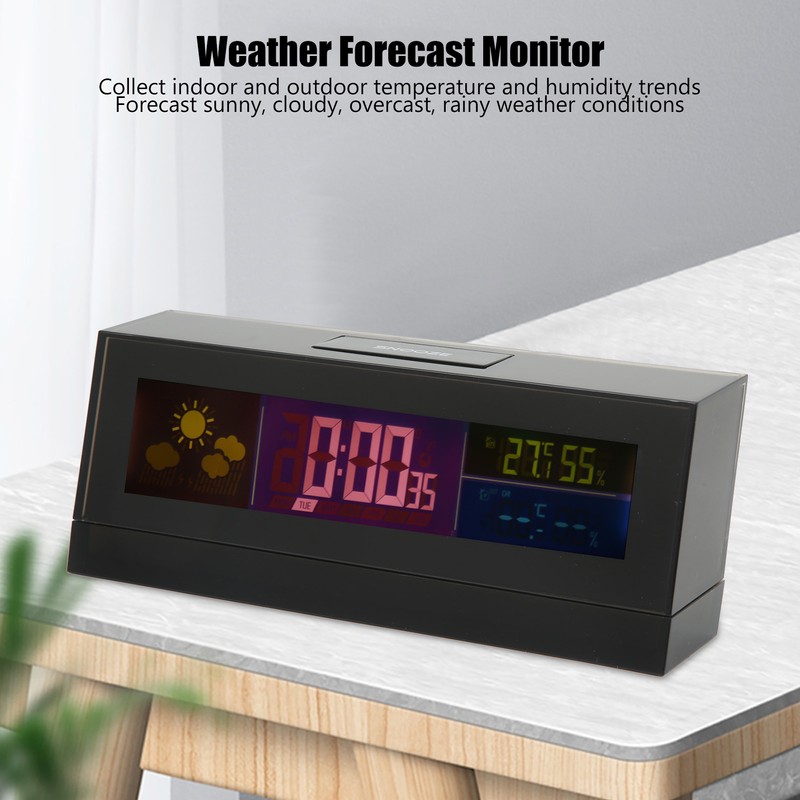 Electronic Weather Clock Digital Weather Forecast Monitor with Calendar Display