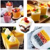 55 Tazas de Postre Cuadradas Con Cucharas Tazas Cuadradas de