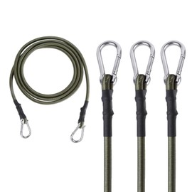 MOODKEY 4pcs Bungee Cords with Hooks, Superior Latex Short UV-Resistant Bungee Straps Pertain Anchor Points of Luggage Rack Cargo Camping Rv Hand Carts(24in)