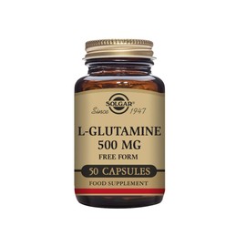 Solgar L-Glutamine 500 mg Vegetable Capsules - Pack of 50 - Fuel For Muscles - Supports An Active Healthy Lifestyle - Vegan and Gluten Free