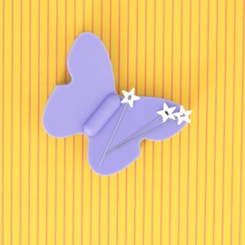 Dritz Butterfly Magnetic Pin & Needle Holder, Purple