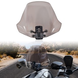 SAUTVS Dark Tinted Wider Adventure Adjustable Windshield for Can-Am Ryker, XXL Front Tinted Dustproof Durable Hard Coated Windshield for Can Am Ryker All Models Accessories (Replace #219401032)