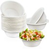 Super Rigid Disposable Paper Bowls Sugercane Biodegradable and Compostable White