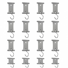 16 Pcs S-Shaped Camping Hooks for RV Awning & Outdoor Gear – Hanging Clips for Caravan, Tent and Travel Organization