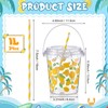 Ceenna 30 Pack 34 oz Lemon Plastic Drink Buckets with