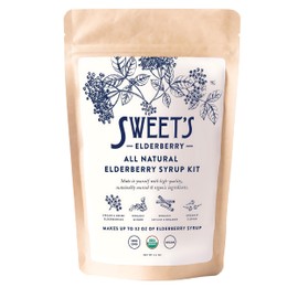 Elderberry Syrup Do-It-Yourself Kit | Certified USDA Organic | Yields up to 32 oz of Syrup | Immune Support | Includes Organic Spice Blend | Black Elderberry | Easy to Prepare