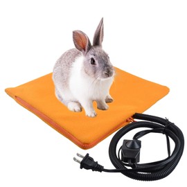 YUYUSO Rabbit Heated Pad with Cozy Fleece Cover for Bunny Guinea Pigs Heater Heating Plate